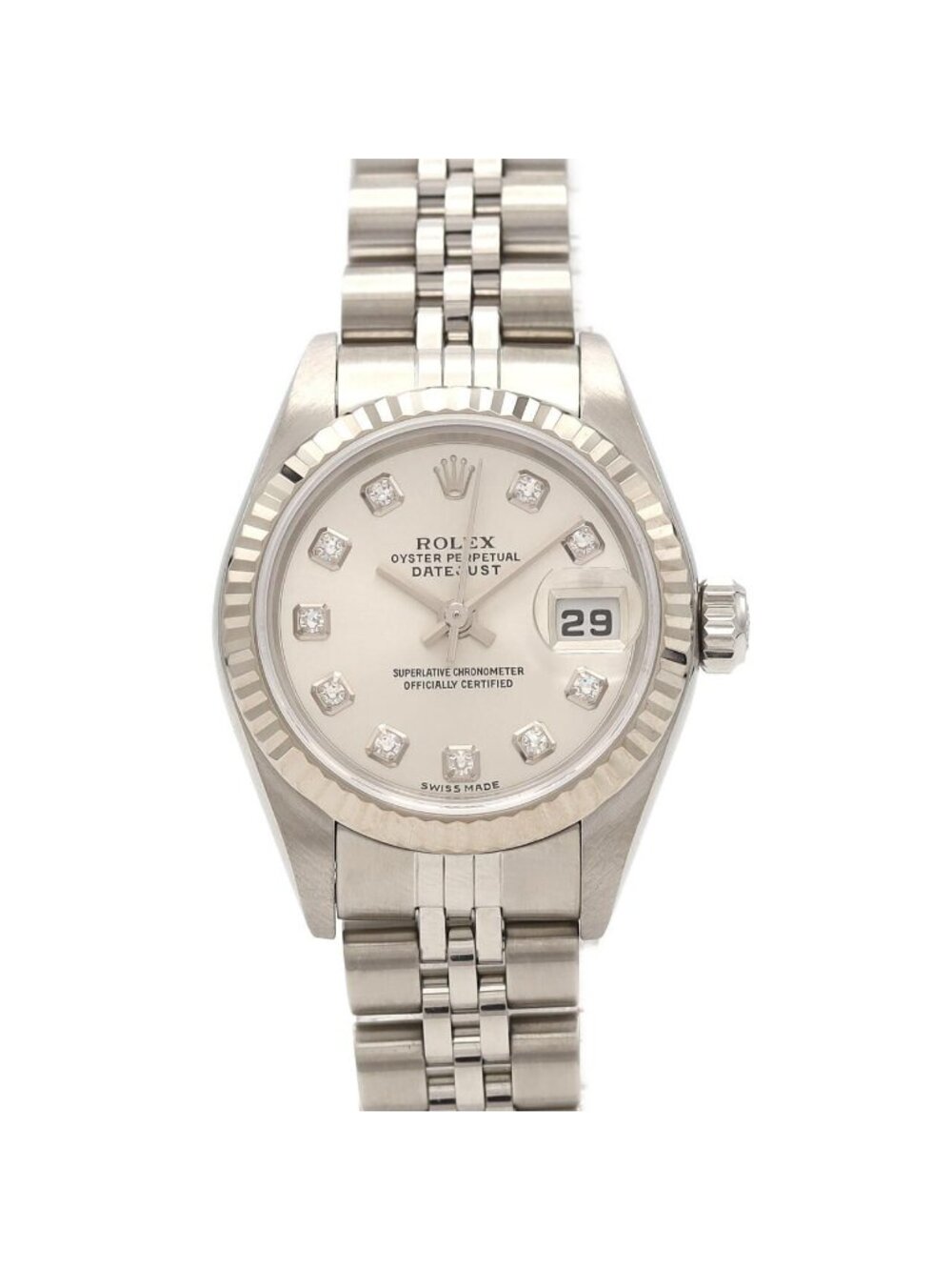 Rolex Datejust Stainless Steel White Gold Automatic